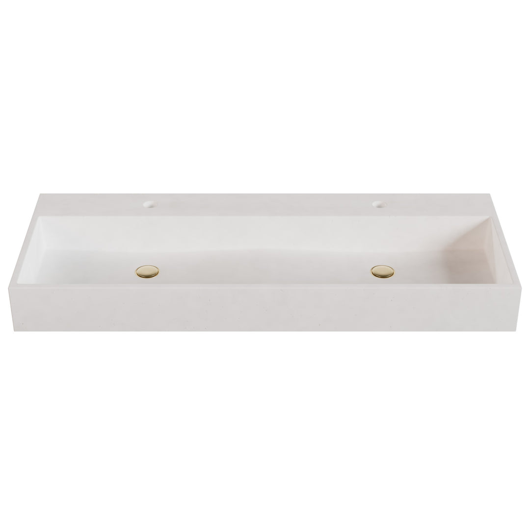 Genzo Trough Vessel Faucet Ledge Sink - 48"