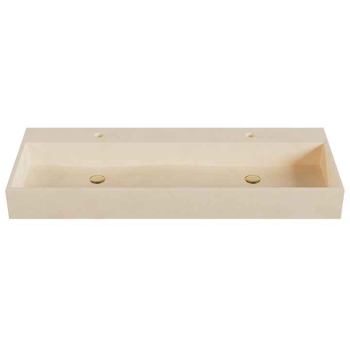 Genzo Trough Vessel Faucet Ledge Sink - 48"