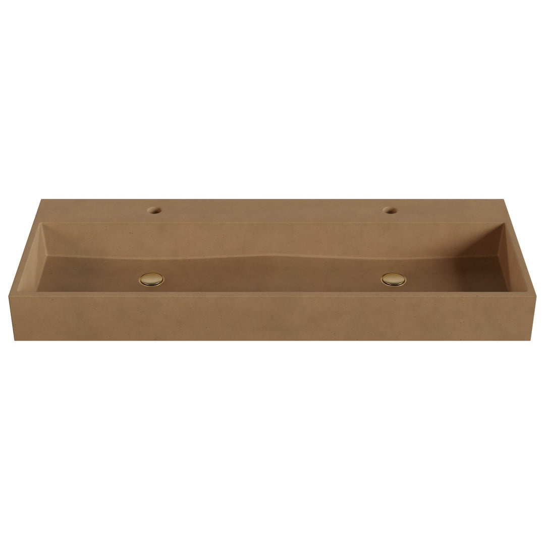 Genzo Trough Vessel Faucet Ledge Sink - 48"