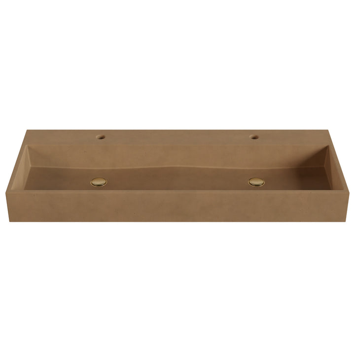 Genzo Trough Vessel Faucet Ledge Sink - 48"