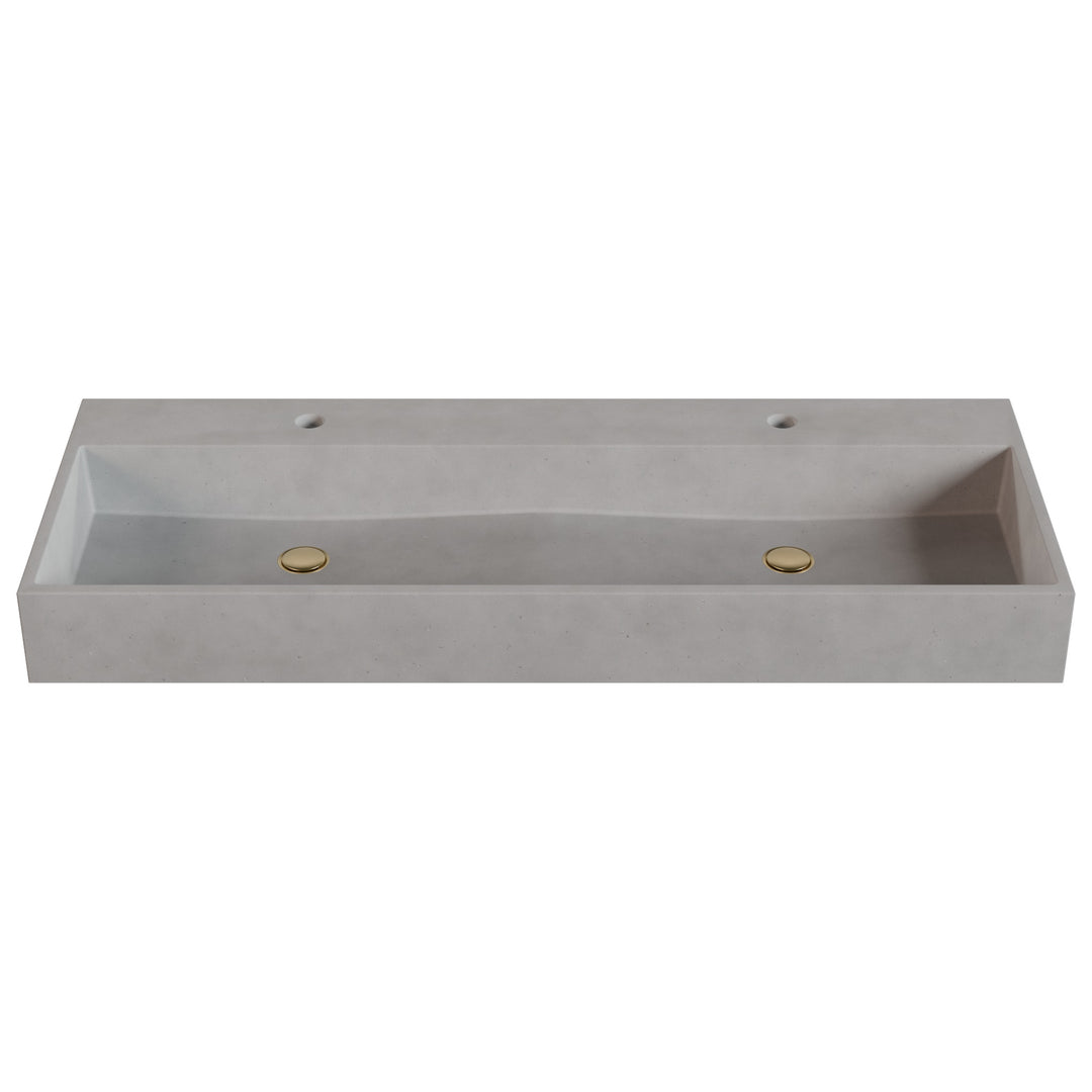 Genzo Trough Vessel Faucet Ledge Sink - 48"