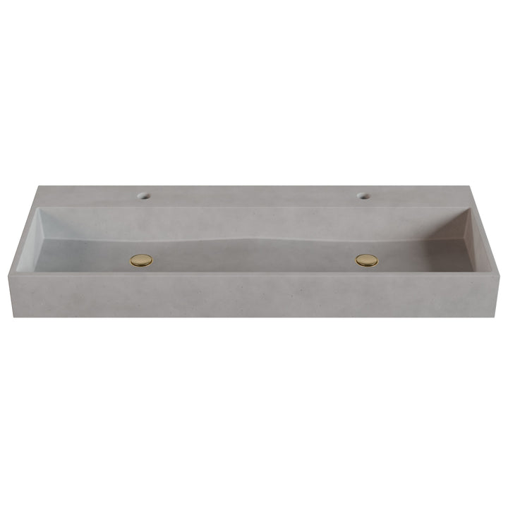 Genzo Trough Vessel Faucet Ledge Sink - 48"