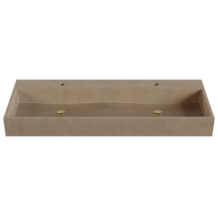 Genzo Trough Vessel Faucet Ledge Sink - 48"