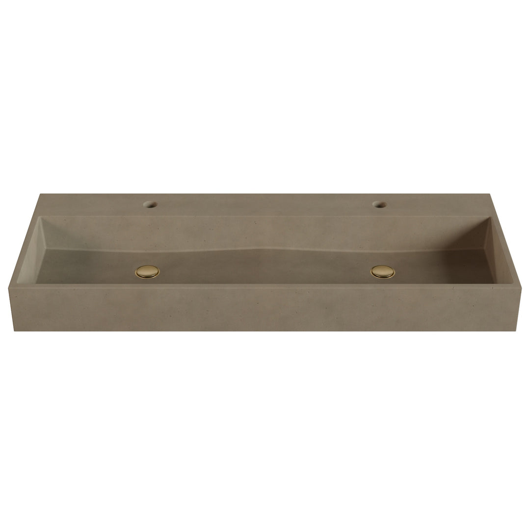 Genzo Trough Vessel Faucet Ledge Sink - 48"
