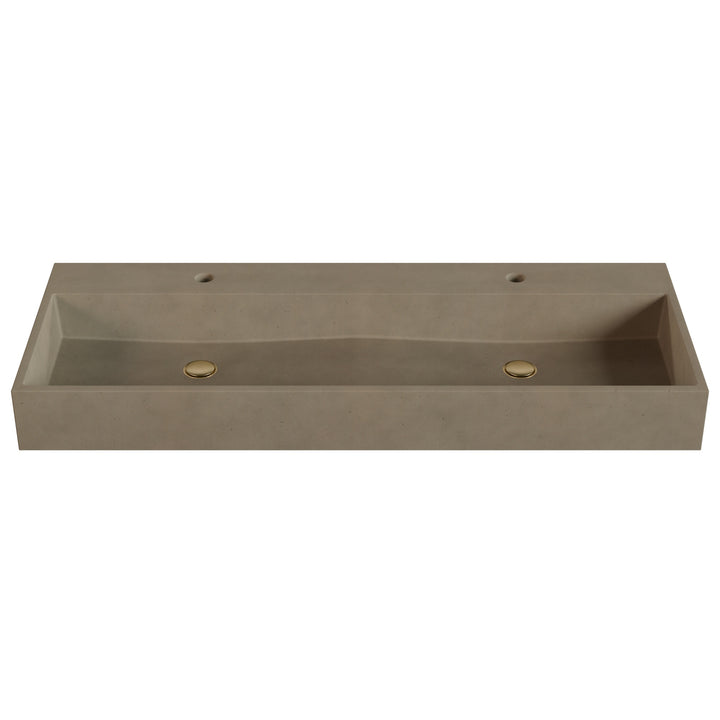 Genzo Trough Vessel Faucet Ledge Sink - 48"
