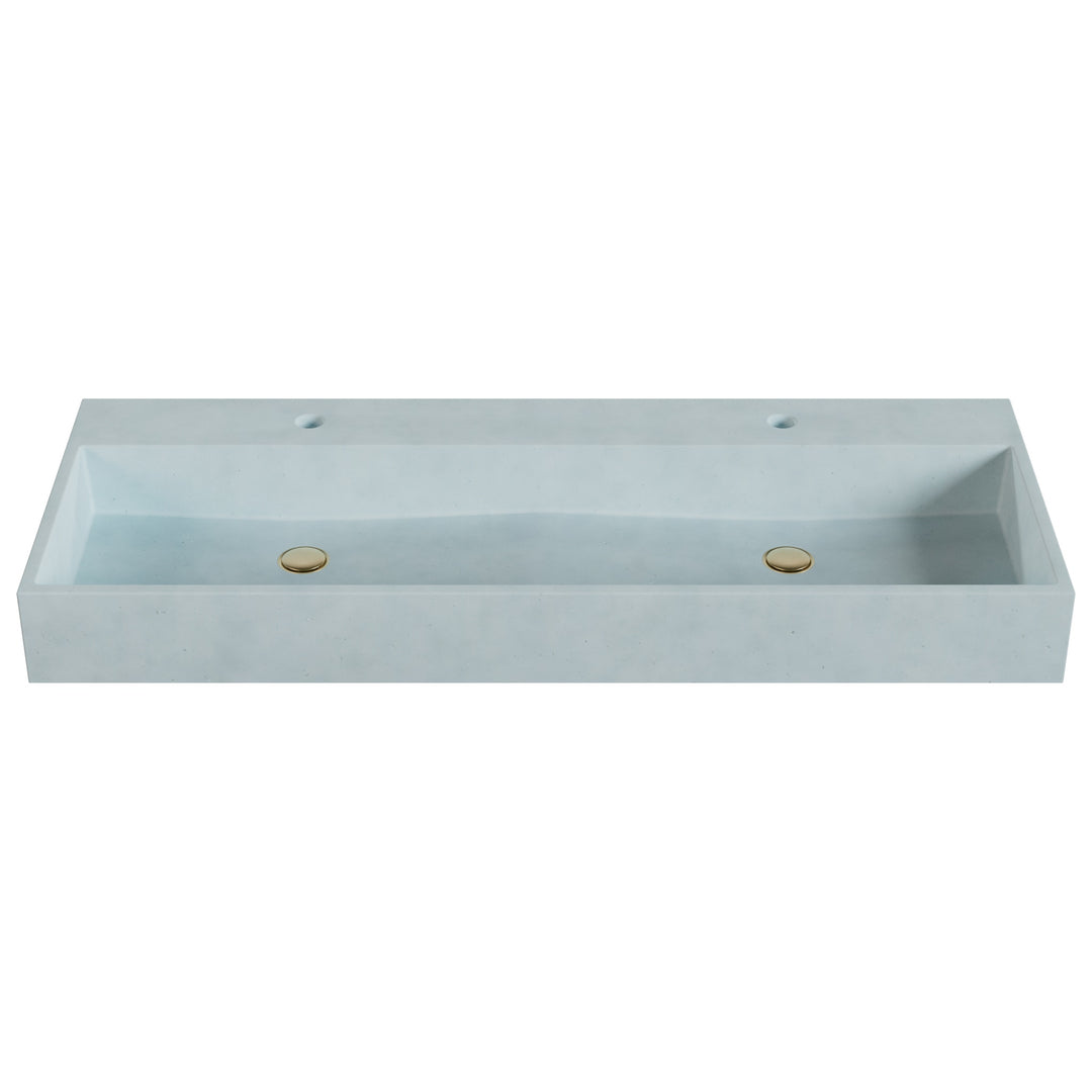 Genzo Trough Vessel Faucet Ledge Sink - 48"