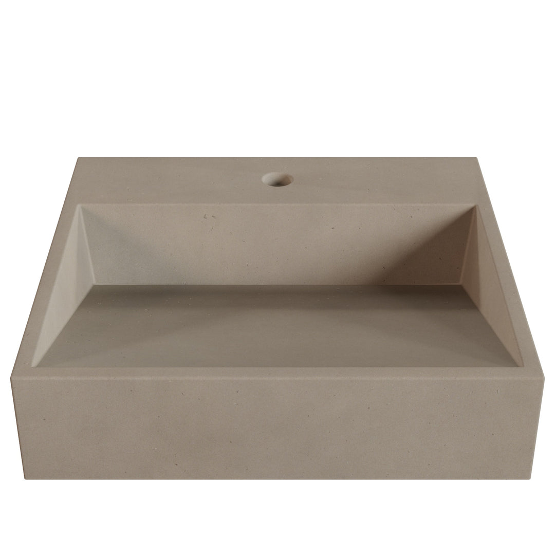 Hanzo Ramp Vessel Faucet Ledge Sink - 20"