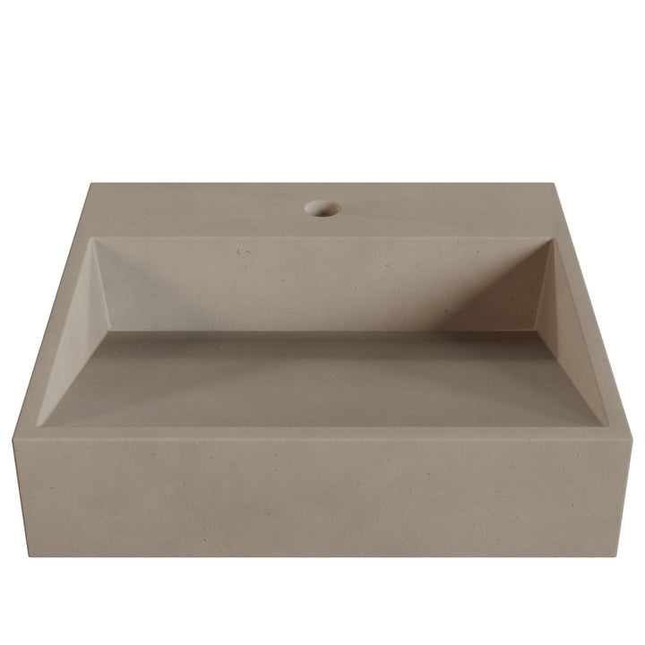 Hanzo Ramp Vessel Faucet Ledge Sink - 20"