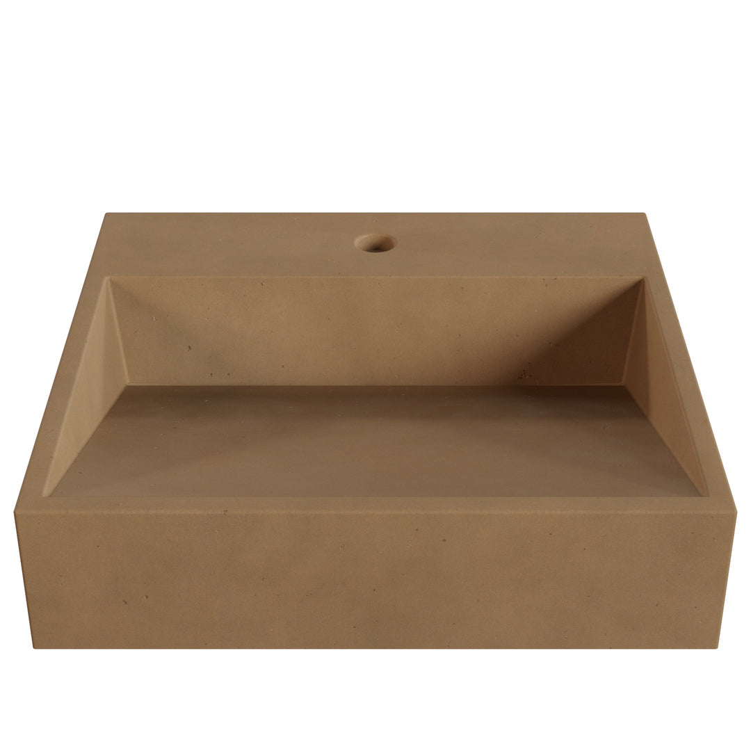 Hanzo Ramp Vessel Faucet Ledge Sink - 20"