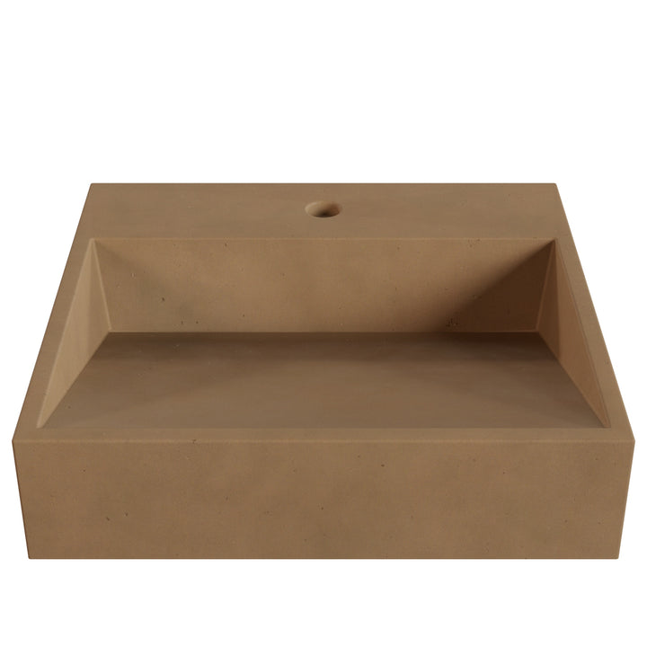 Hanzo Ramp Vessel Faucet Ledge Sink - 20"