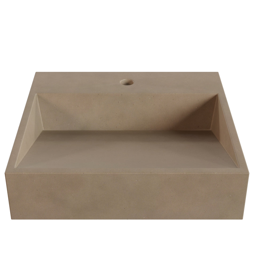 Hanzo Ramp Vessel Faucet Ledge Sink - 20"