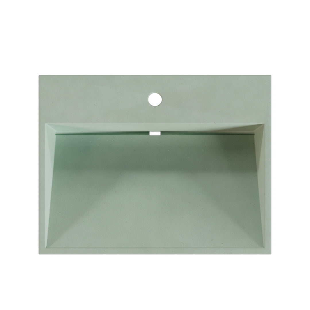 Hanzo Ramp Vessel Faucet Ledge Sink - 24"