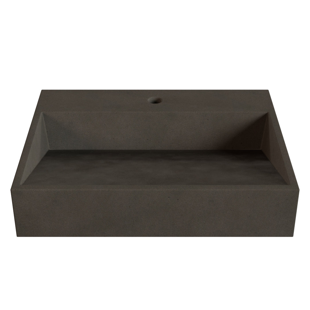 Hanzo Ramp Vessel Faucet Ledge Sink - 24"