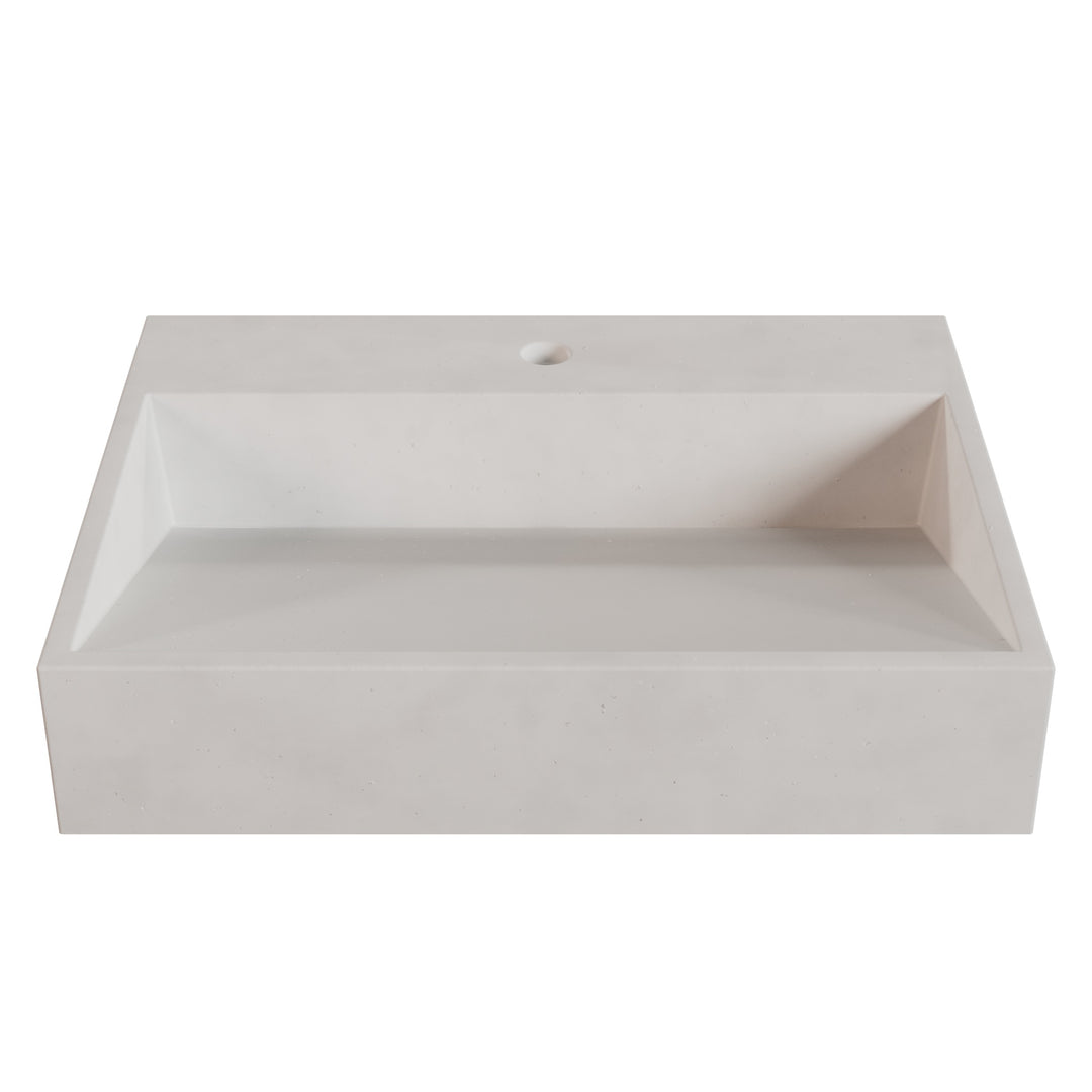 Hanzo Ramp Vessel Faucet Ledge Sink - 24"