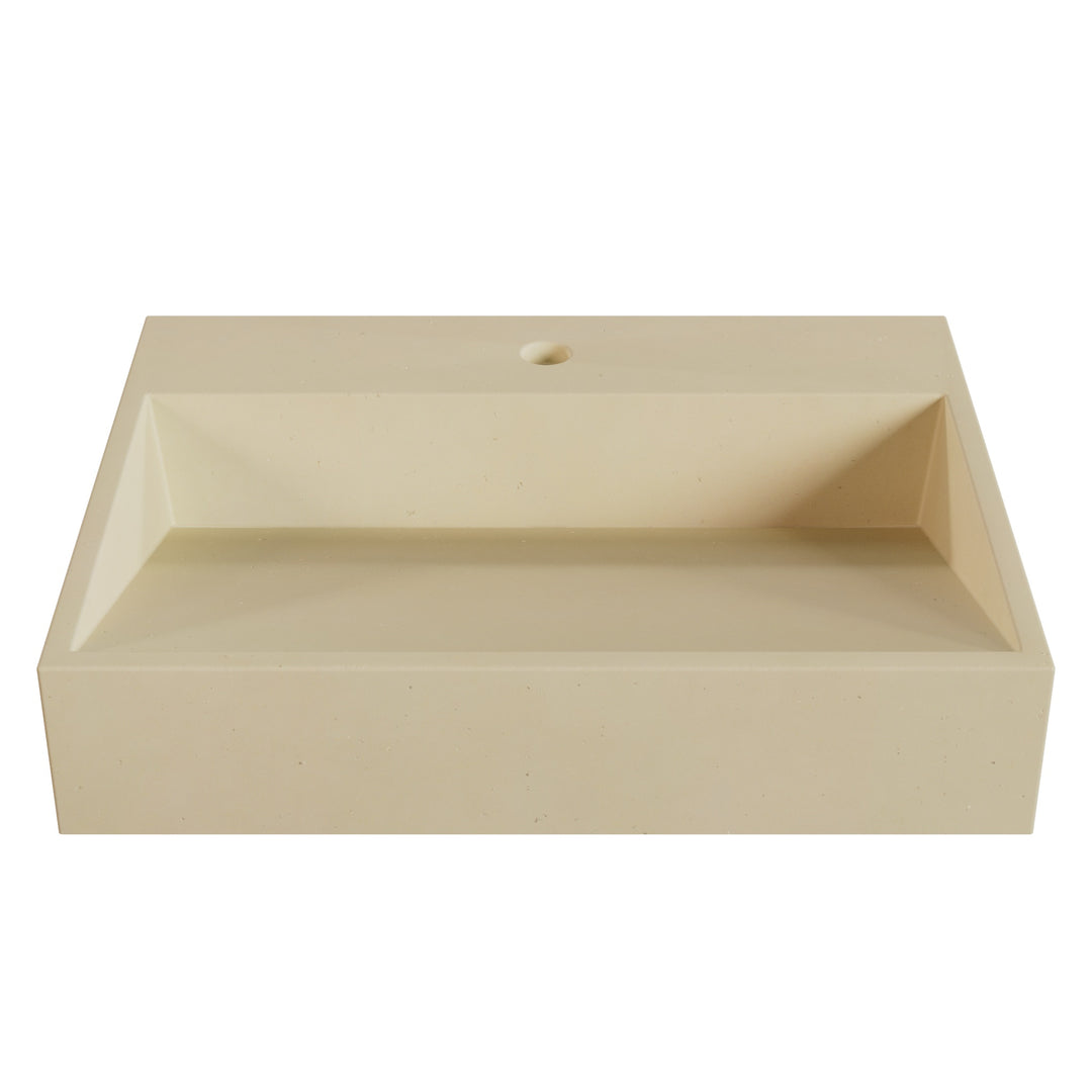 Hanzo Ramp Vessel Faucet Ledge Sink - 24"