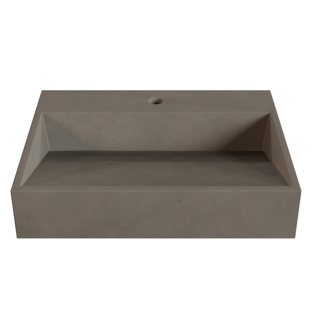 Hanzo Ramp Vessel Faucet Ledge Sink - 24"