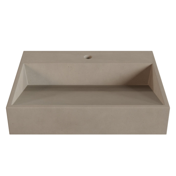 Hanzo Ramp Vessel Faucet Ledge Sink - 24"