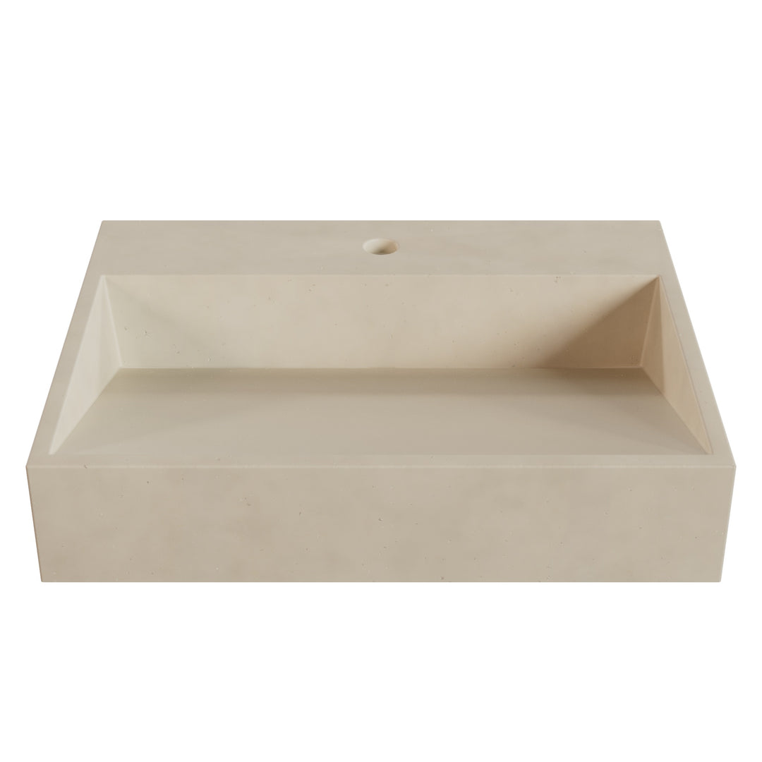 Hanzo Ramp Vessel Faucet Ledge Sink - 24"