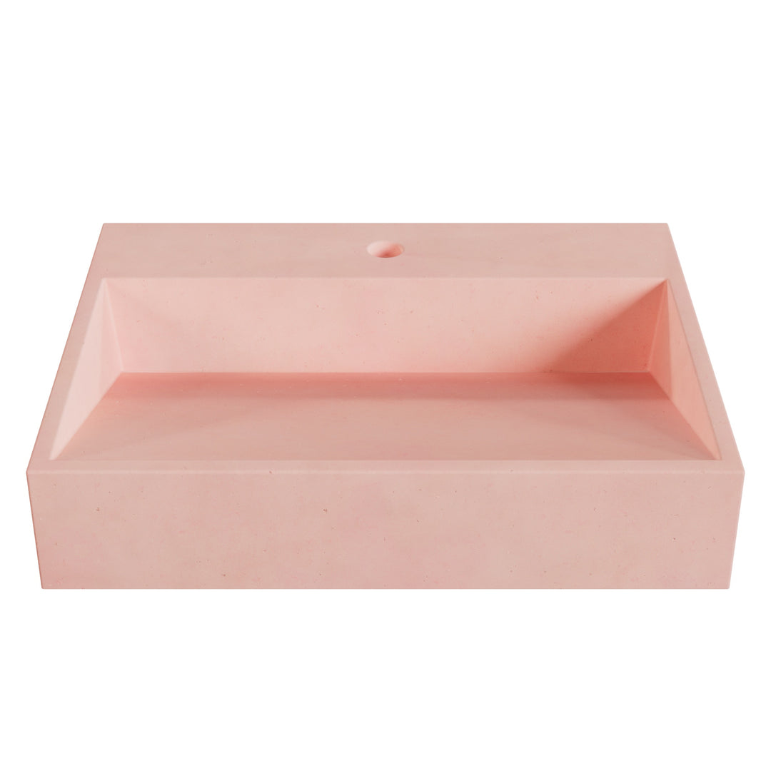 Hanzo Ramp Vessel Faucet Ledge Sink - 24"