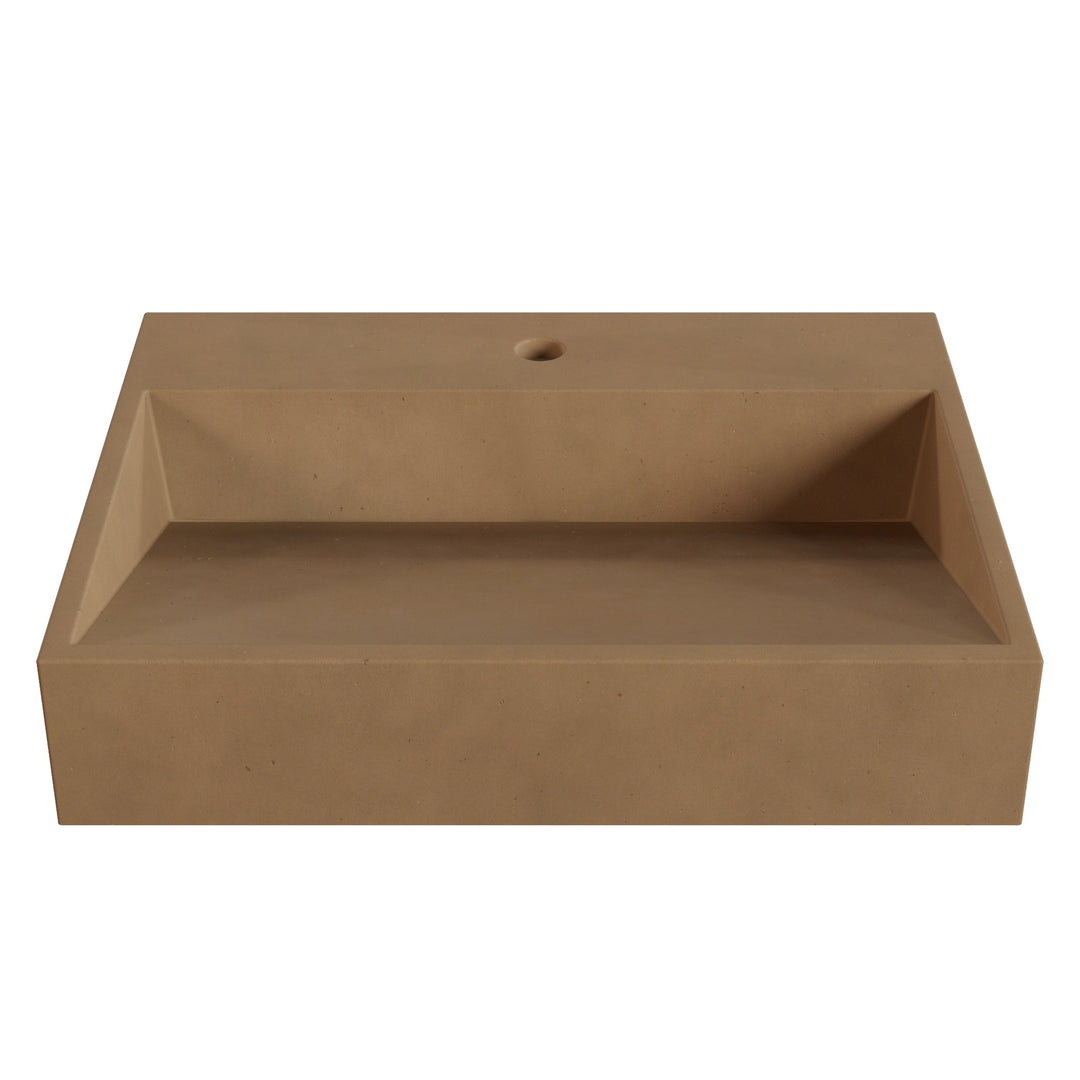 Hanzo Ramp Vessel Faucet Ledge Sink - 24"