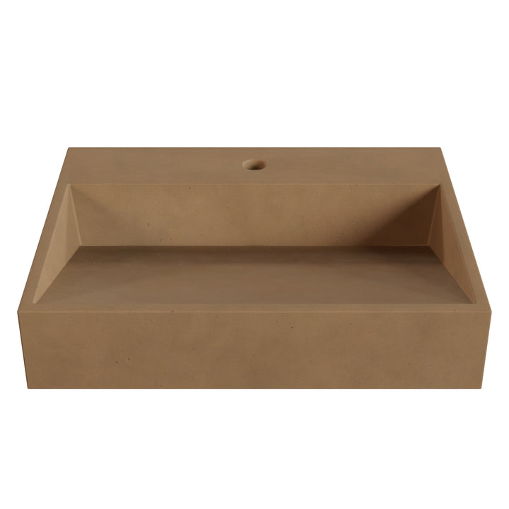 Hanzo Ramp Vessel Faucet Ledge Sink - 24"