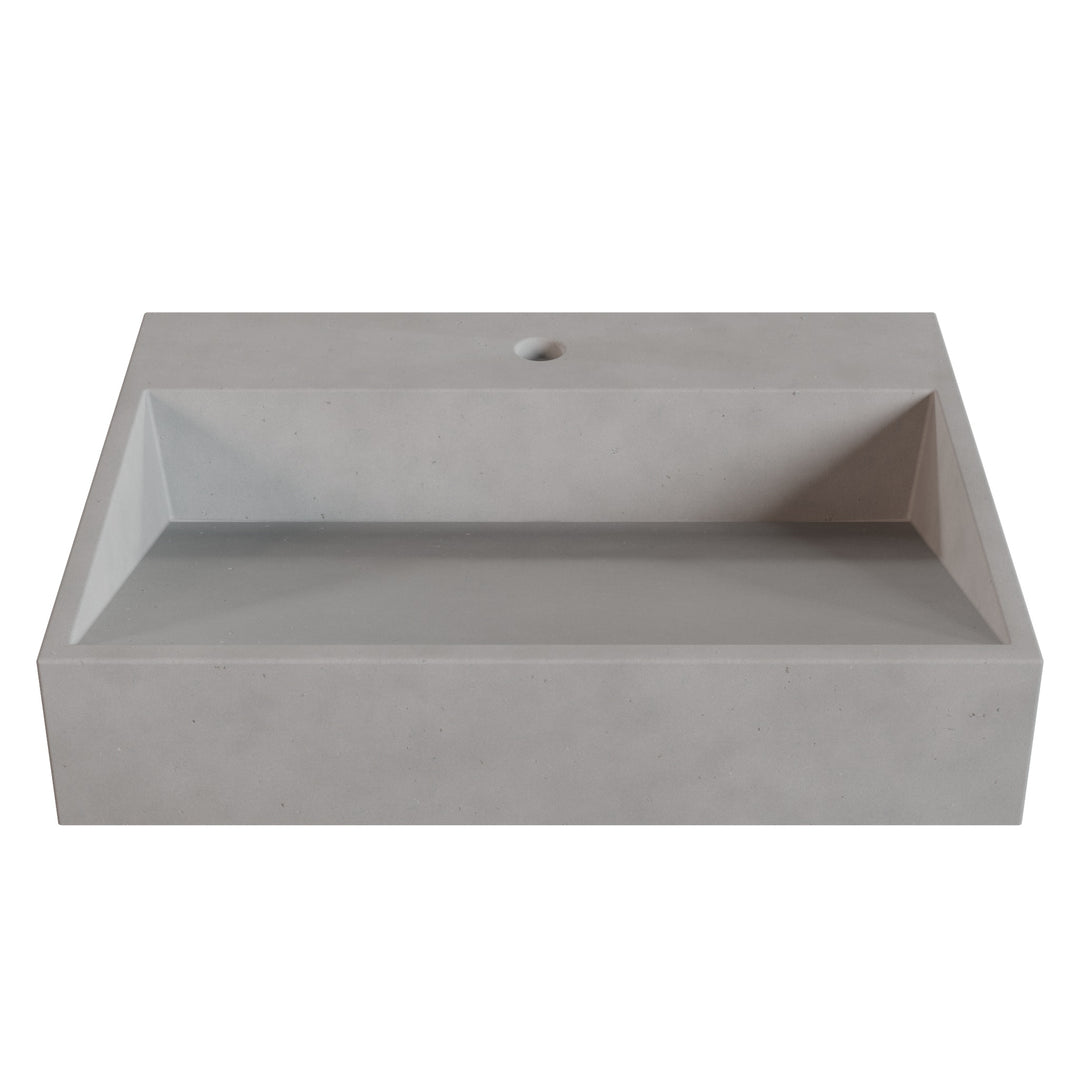 Hanzo Ramp Vessel Faucet Ledge Sink - 24"