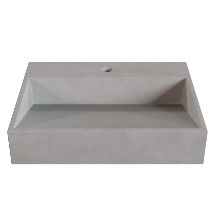 Hanzo Ramp Vessel Faucet Ledge Sink - 24"