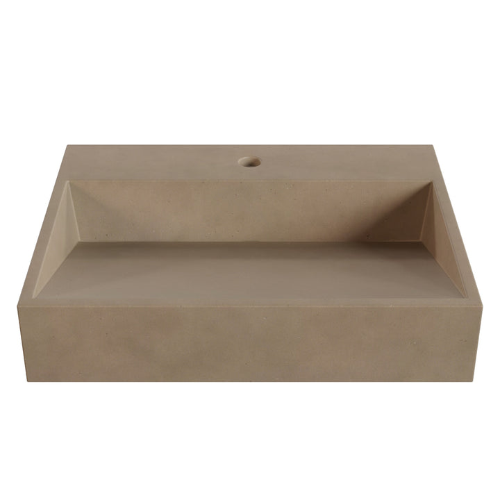 Hanzo Ramp Vessel Faucet Ledge Sink - 24"