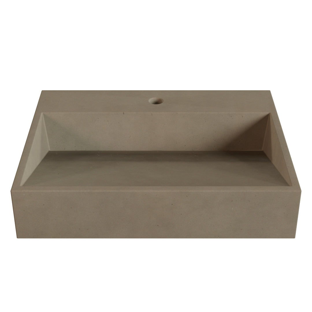 Hanzo Ramp Vessel Faucet Ledge Sink - 24"