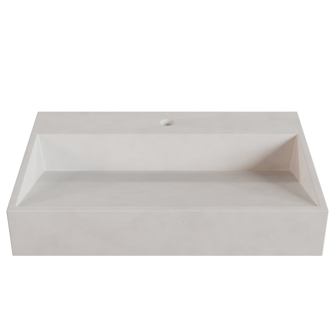 Hanzo Ramp Vessel Faucet Ledge Sink - 28"