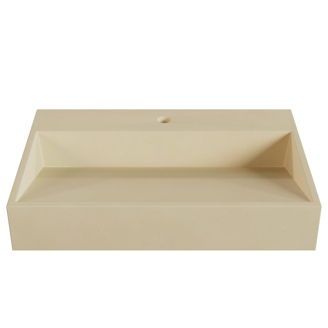 Hanzo Ramp Vessel Faucet Ledge Sink - 28"