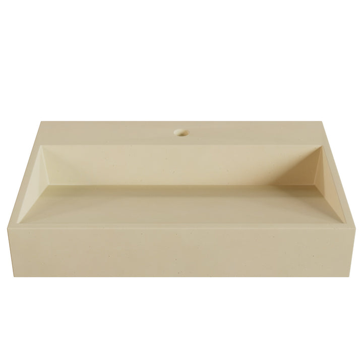 Hanzo Ramp Vessel Faucet Ledge Sink - 28"