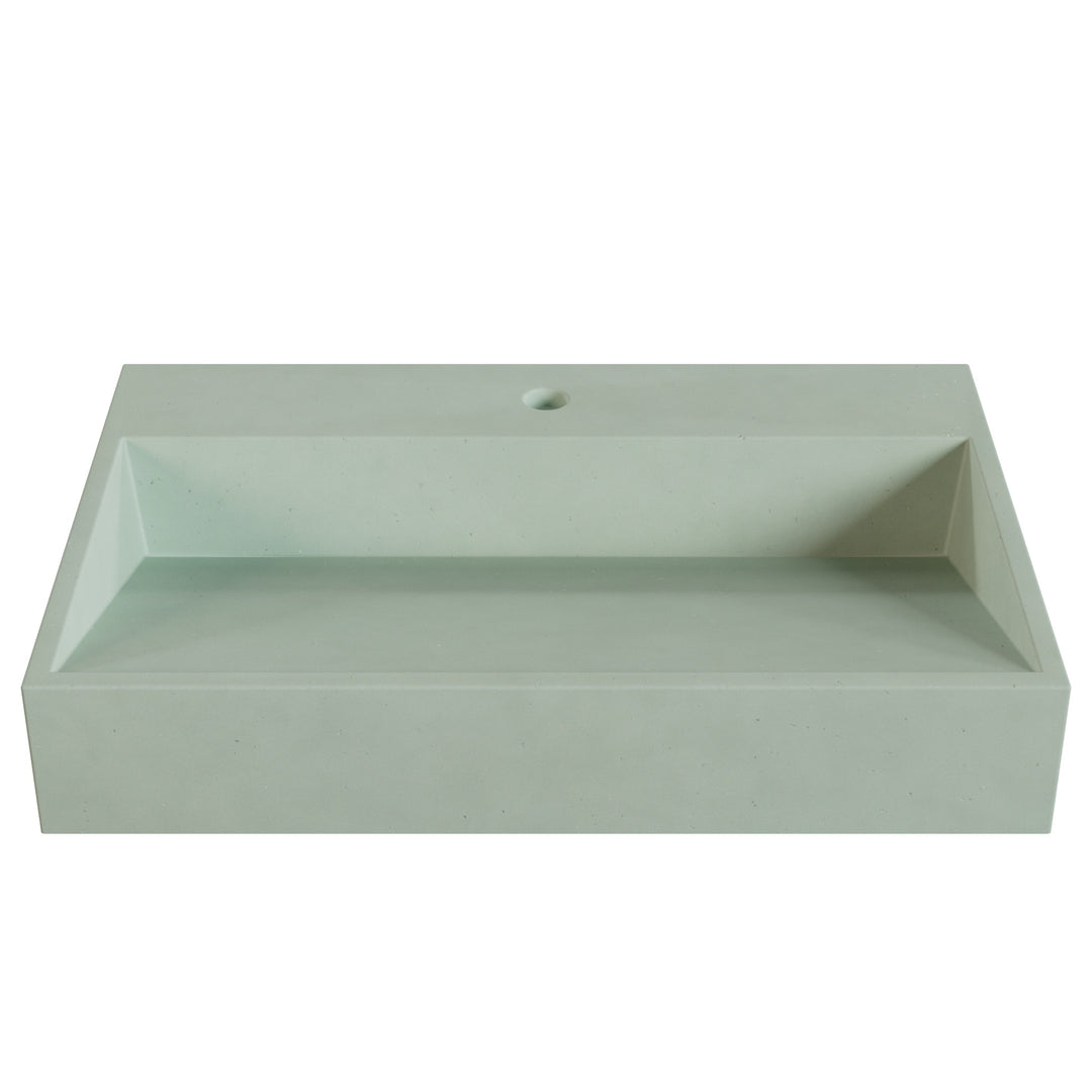 Hanzo Ramp Vessel Faucet Ledge Sink - 28"