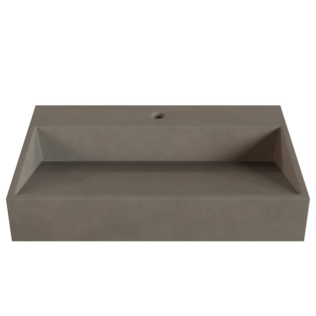 Hanzo Ramp Vessel Faucet Ledge Sink - 28"