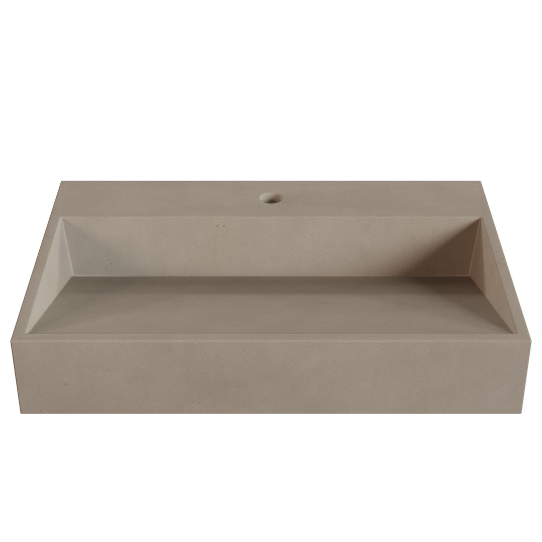 Hanzo Ramp Vessel Faucet Ledge Sink - 28"