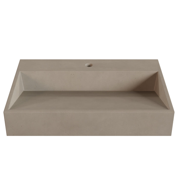 Hanzo Ramp Vessel Faucet Ledge Sink - 28"