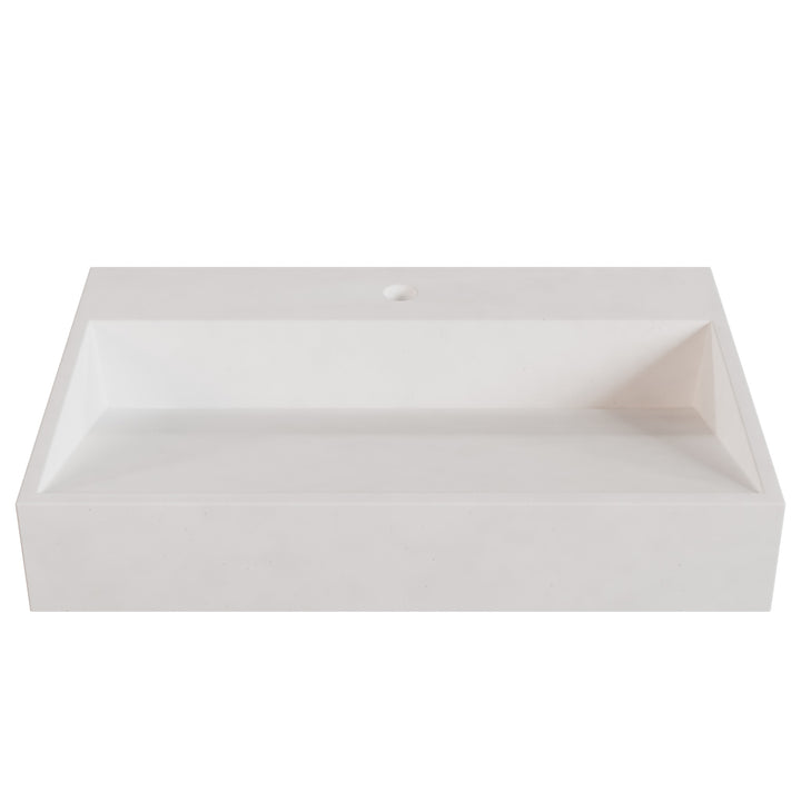 Hanzo Ramp Vessel Faucet Ledge Sink - 28"