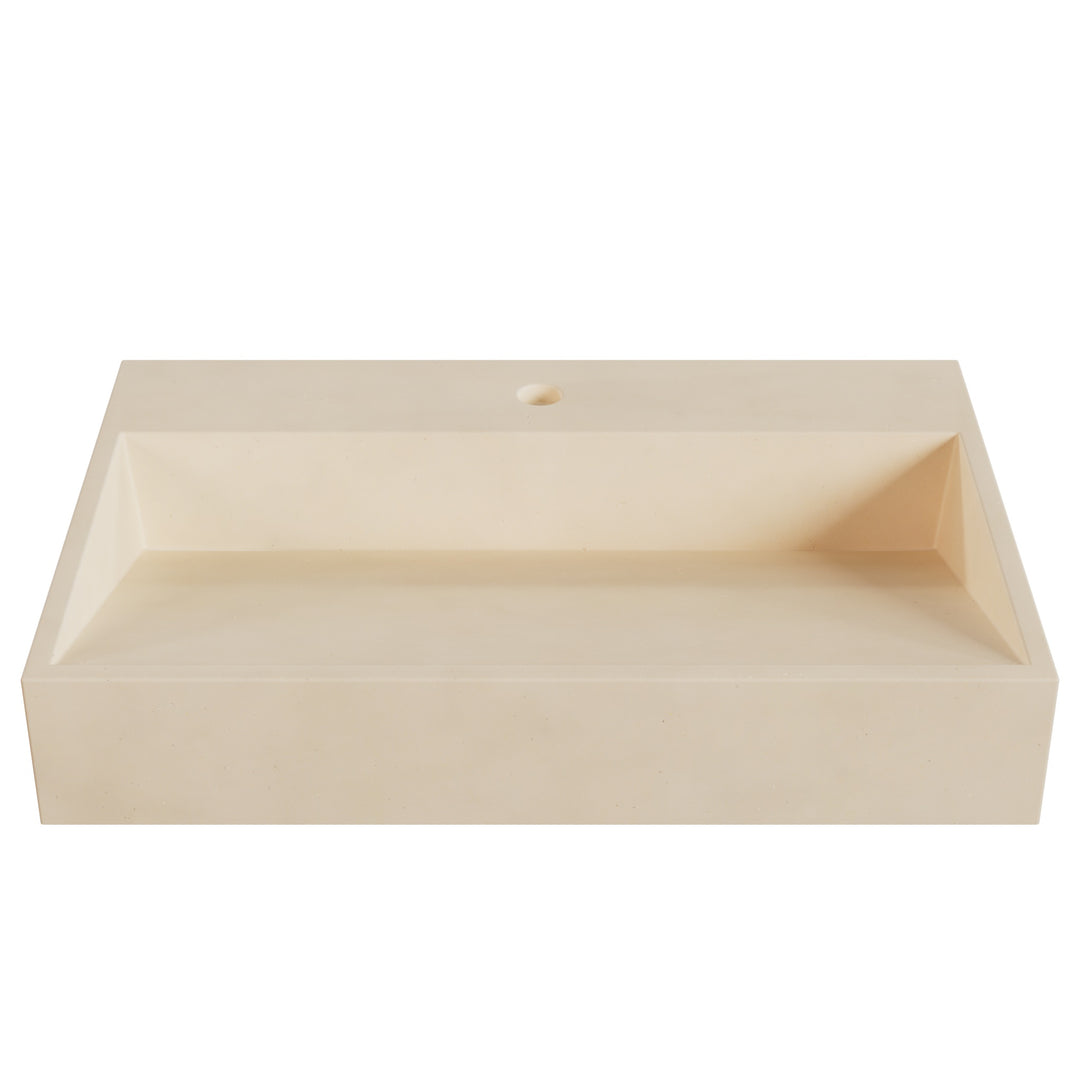 Hanzo Ramp Vessel Faucet Ledge Sink - 28"