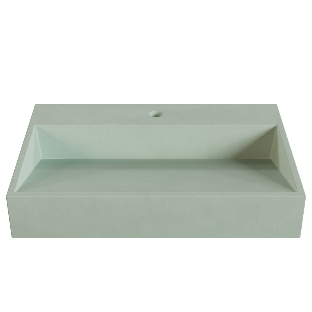 Hanzo Ramp Vessel Faucet Ledge Sink - 28"