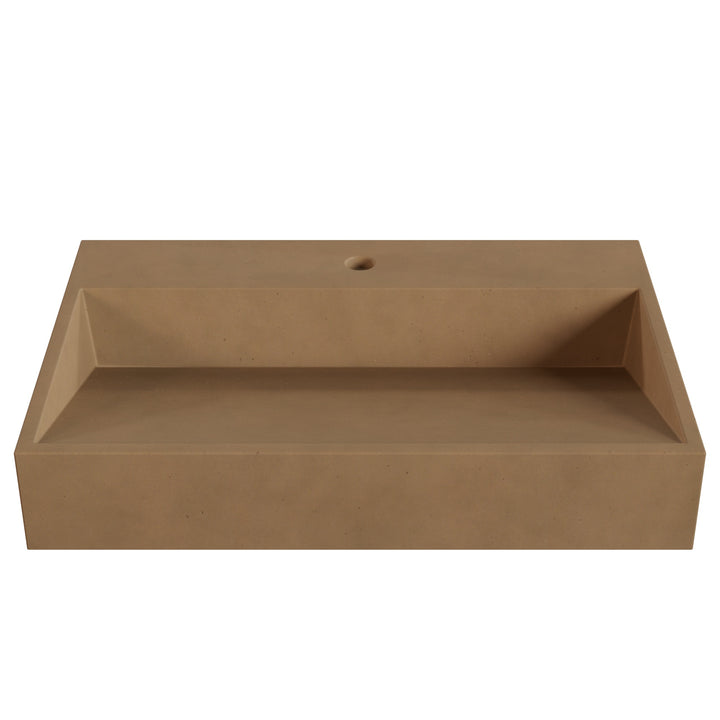 Hanzo Ramp Vessel Faucet Ledge Sink - 28"