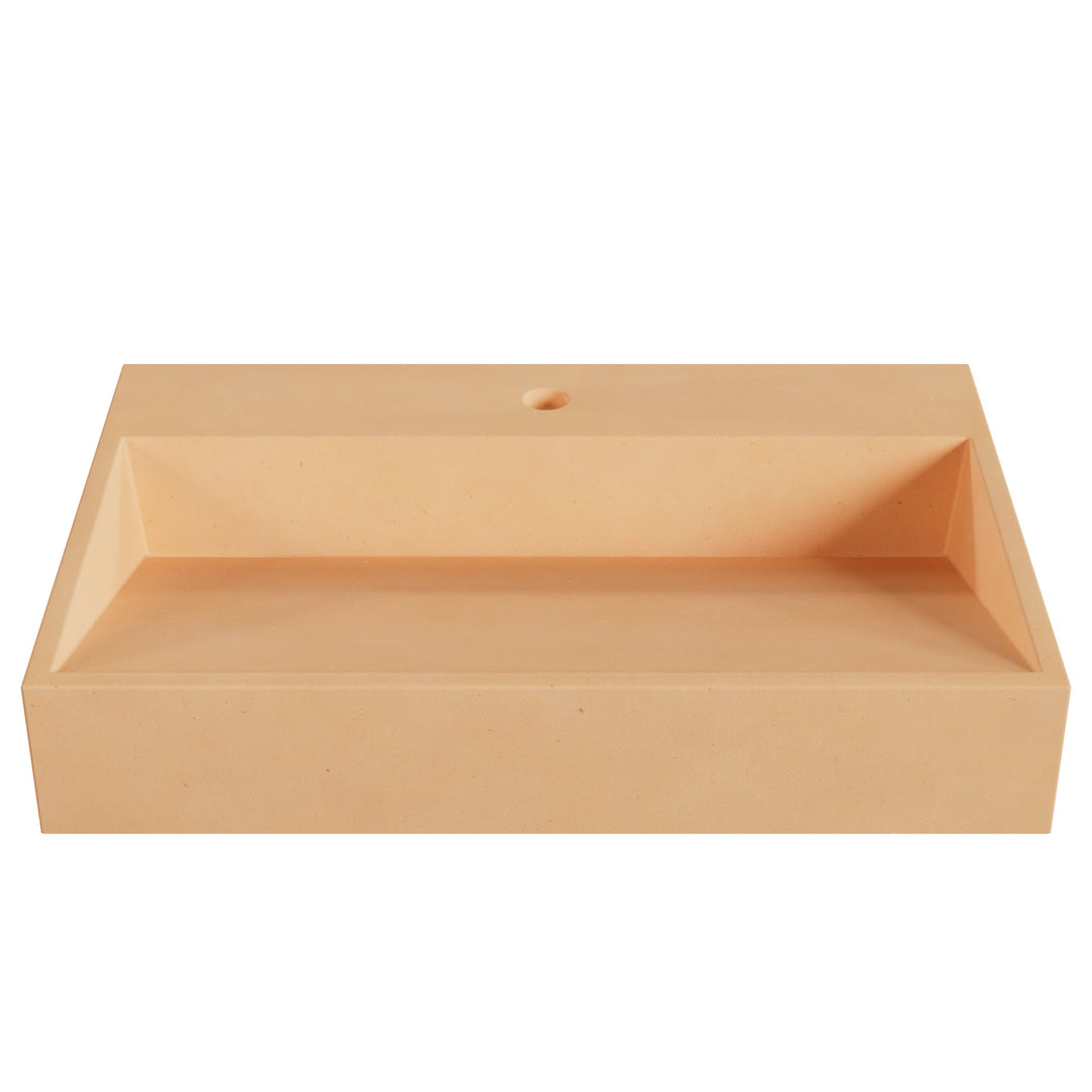 Hanzo Ramp Vessel Faucet Ledge Sink - 28"
