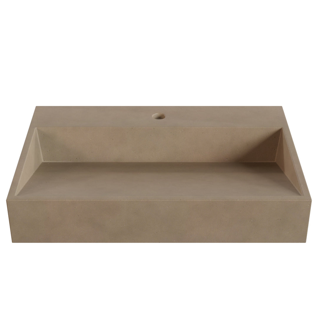 Hanzo Ramp Vessel Faucet Ledge Sink - 28"