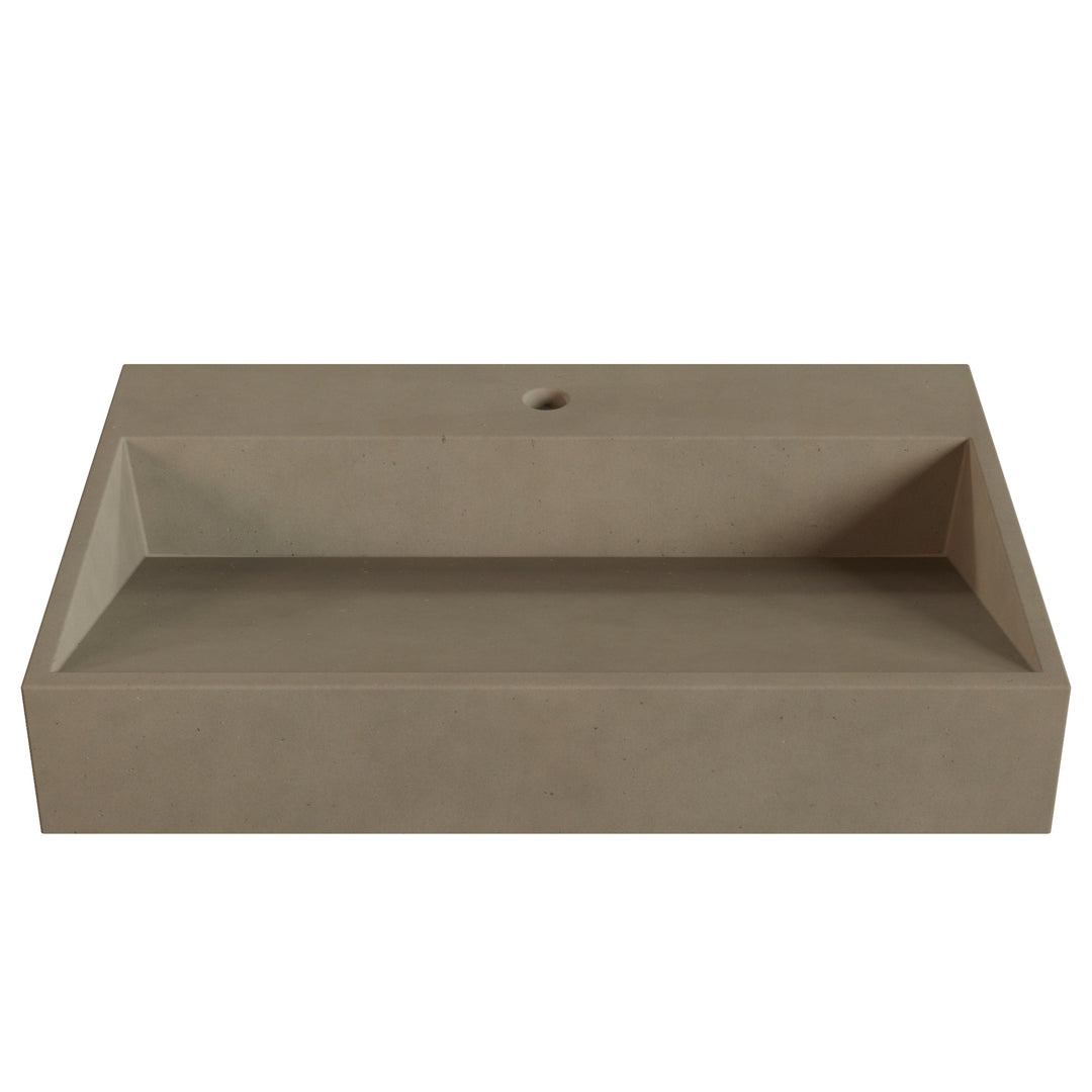 Hanzo Ramp Vessel Faucet Ledge Sink - 28"