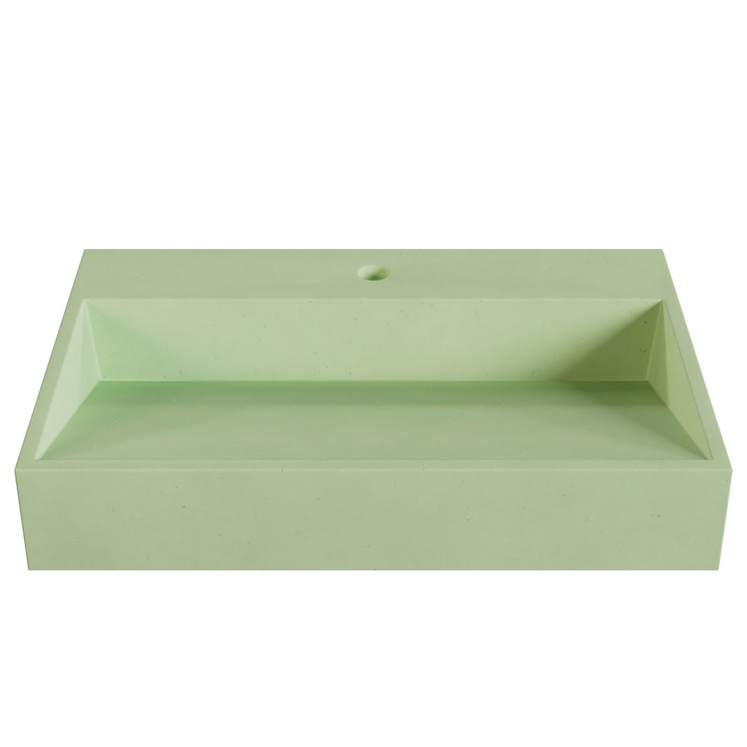 Hanzo Ramp Vessel Faucet Ledge Sink - 28"