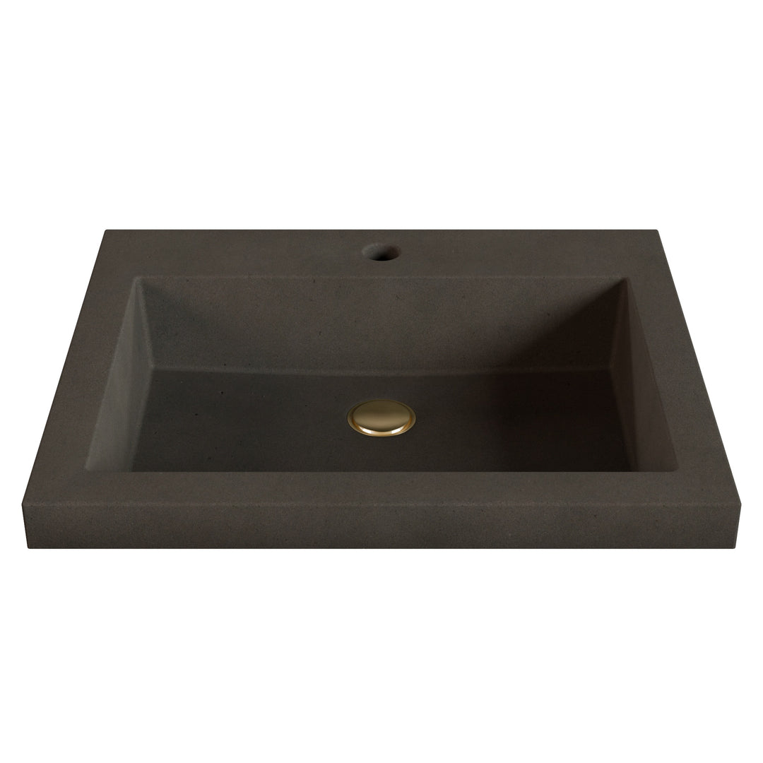 Kebi Trough Drop-In Faucet Ledge Sink - 22"