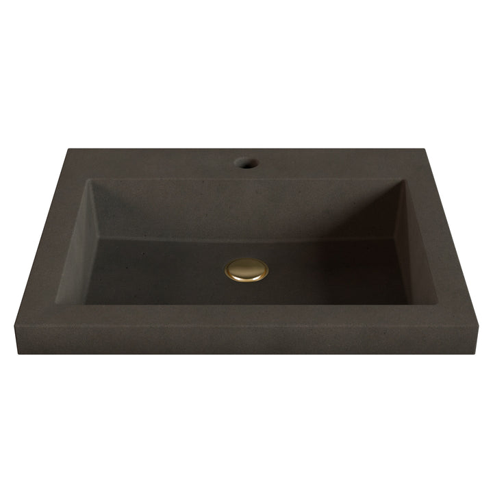 Kebi Trough Drop-In Faucet Ledge Sink - 22"