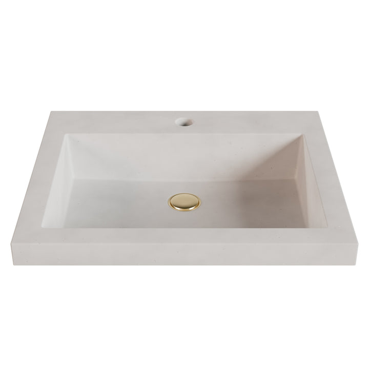 Kebi Trough Drop-In Faucet Ledge Sink - 22"