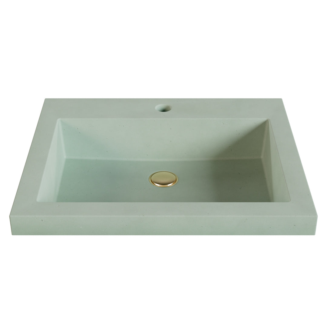 Kebi Trough Drop-In Faucet Ledge Sink - 22"