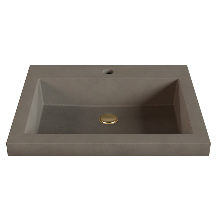 Kebi Trough Drop-In Faucet Ledge Sink - 22"