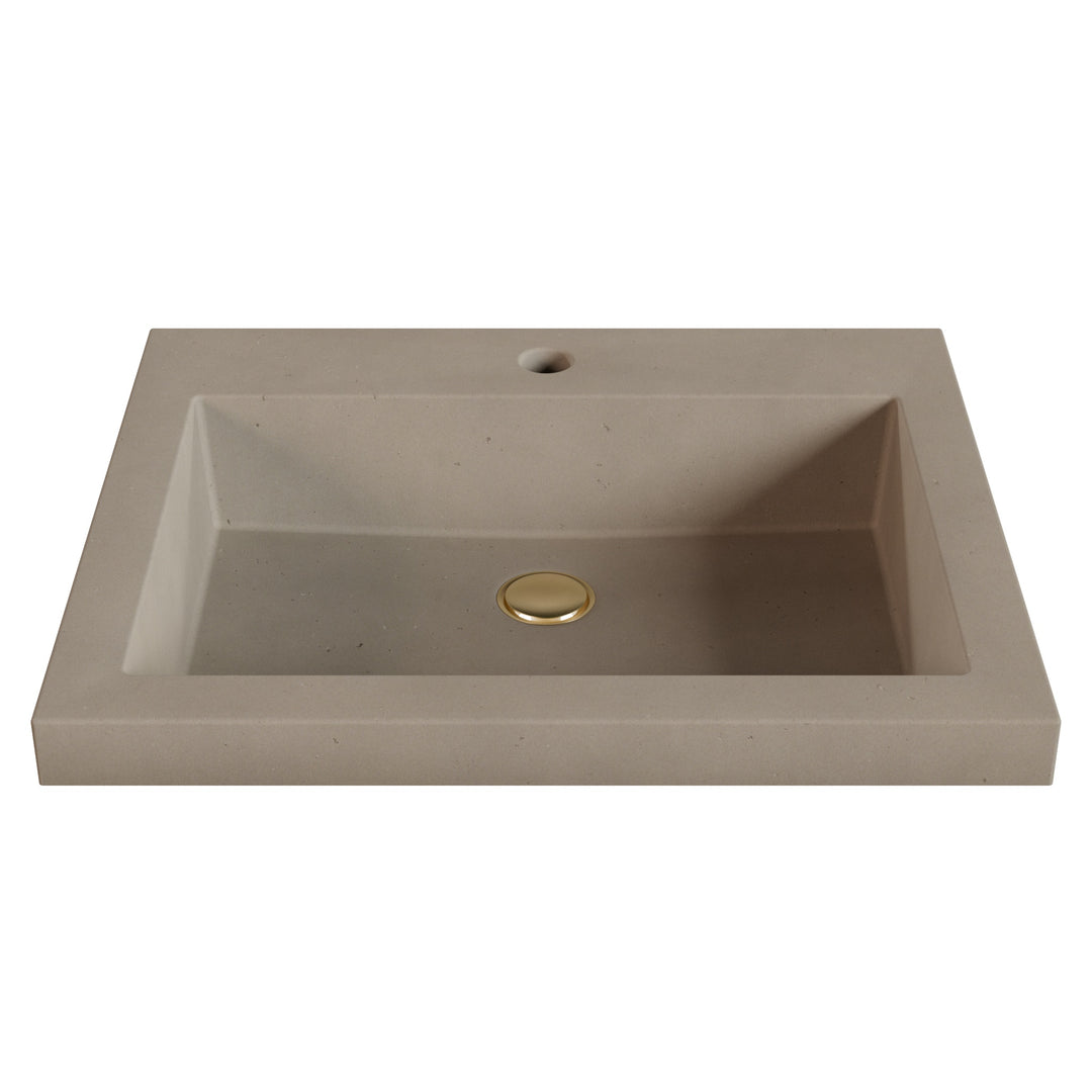 Kebi Trough Drop-In Faucet Ledge Sink - 22"